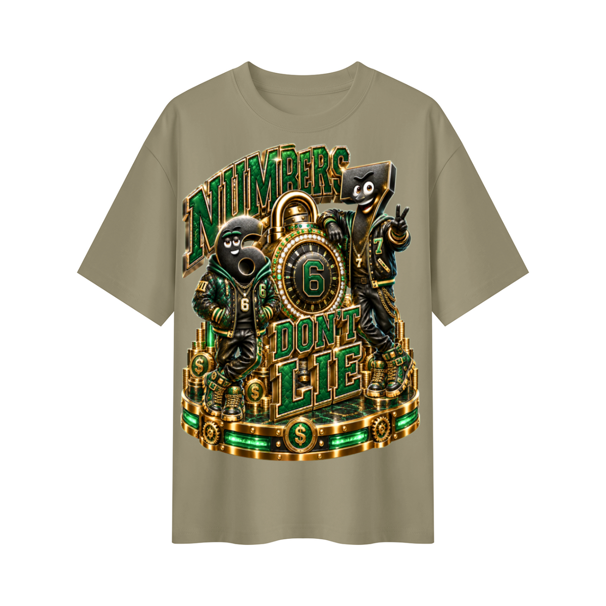 Numbers Don't Lie Money Oversized Graphic T-Shirt - 6-7 Street Mode - Unisex