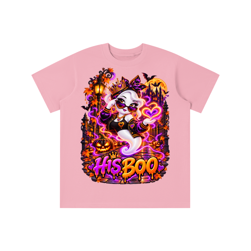 Halloween His Boo Ghost Graphic T-Shirt - Youth Unisex Tee