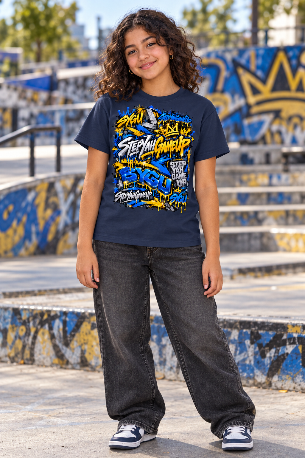 StepYahGameUp™ SYGU Signature Graffiti Graphic T-Shirt - Youth Unisex Tee