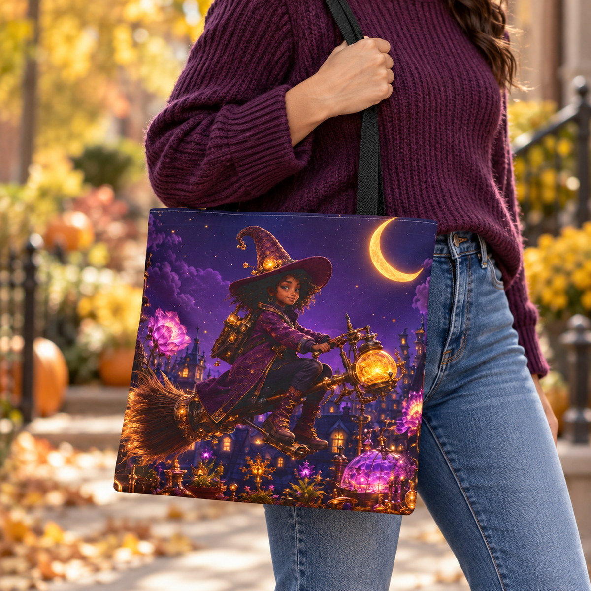 Halloween Trick or Treat Tote Bag - Hex and Honey - Kids Candy Bag