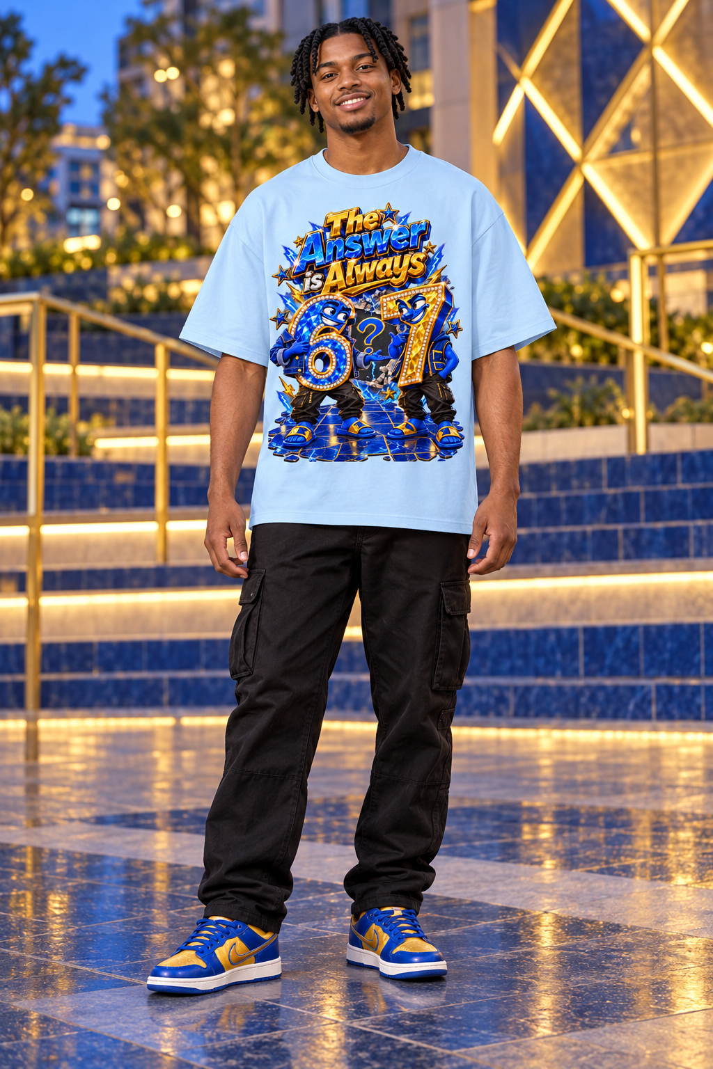 6-7 Street Mode™ The Answer Is Always 6-7 Oversized Graphic T-Shirt - Unisex