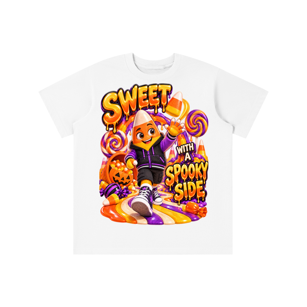Halloween Candy Corn Graphic T-Shirt - Sweet With a Spooky Side - Youth Unisex Tee