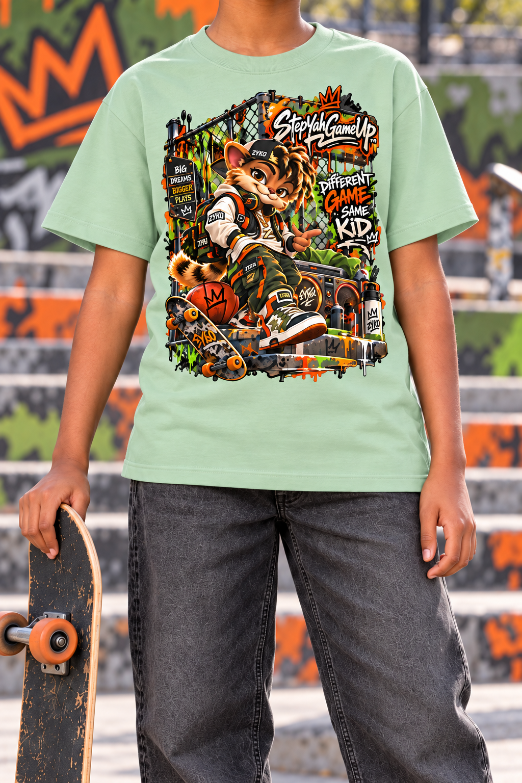 StepYahGameUp™ Different Game Same Kid Graphic T-Shirt - Youth Unisex Tee