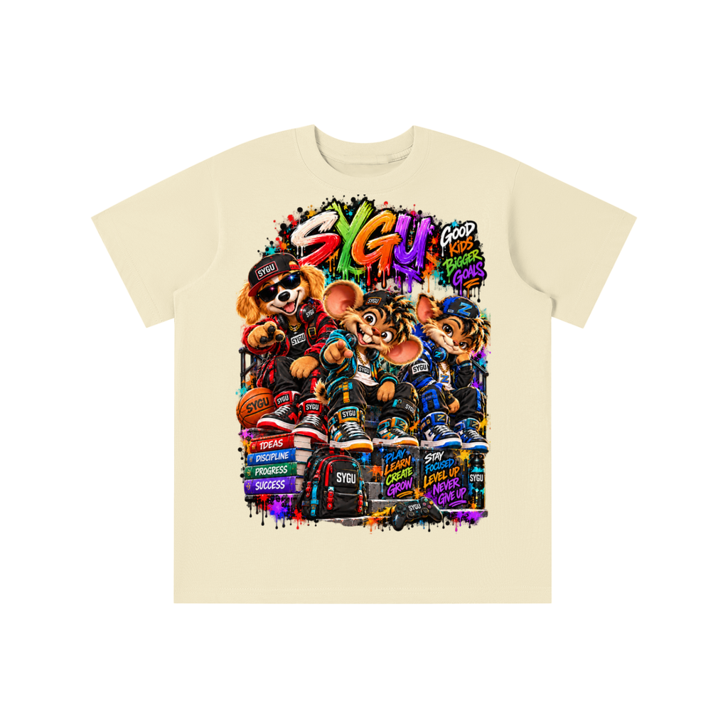 StepYahGameUp™ Good Kids Bigger Goals Graphic T-Shirt - Youth Unisex Tee