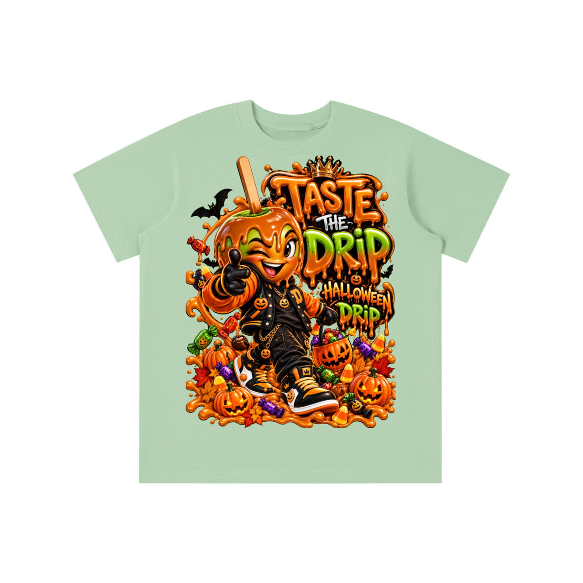 Halloween Candy Apple Graphic T-Shirt - Taste the Drip - Youth Unisex Tee