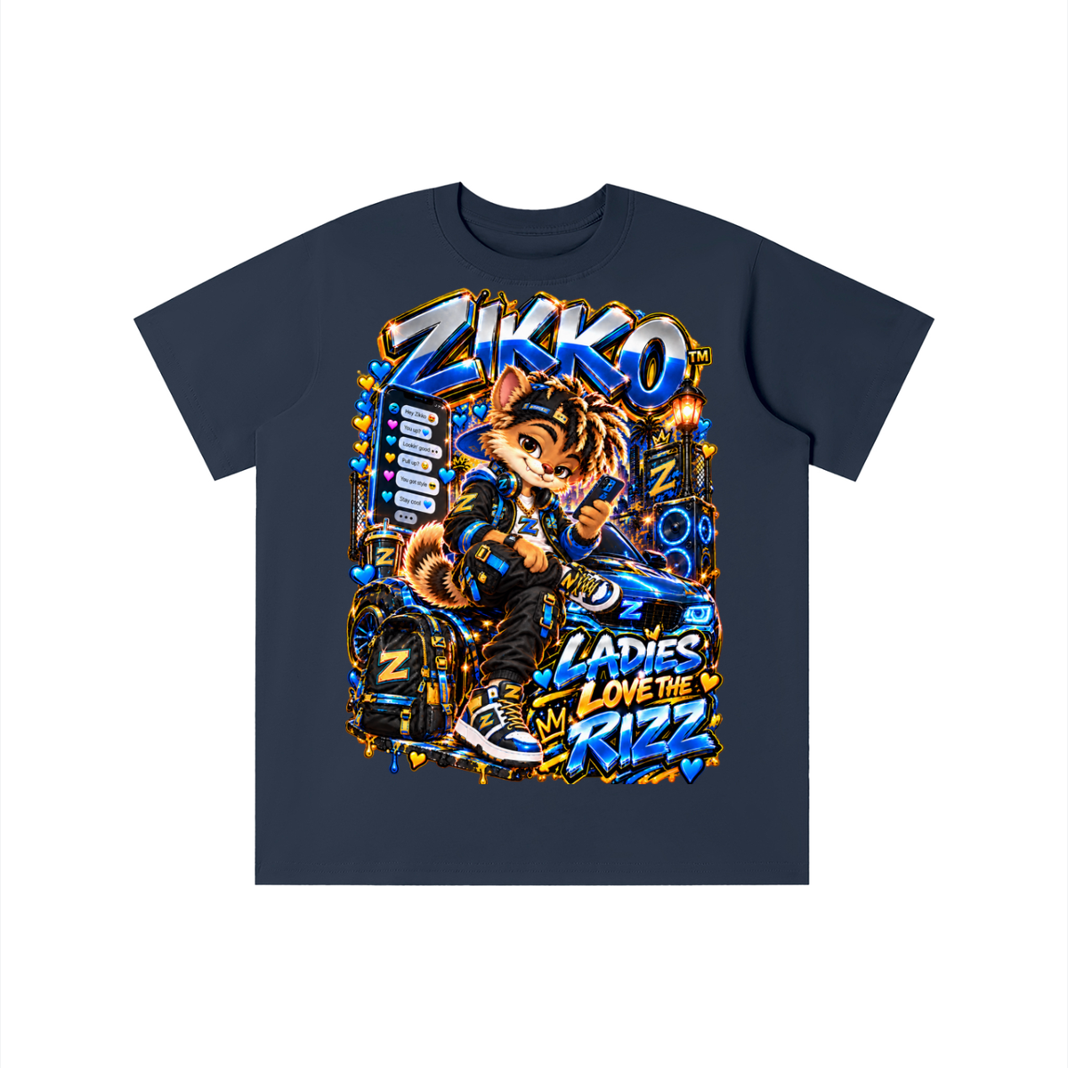 Own Your Vibe™ Zikko™ Ladies Love the Rizz Graphic T-Shirt - Youth Unisex Tee