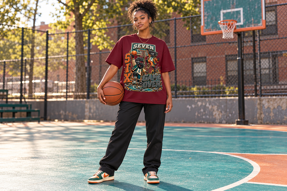 6-7 Street Mode™ Six Seven Game Over Oversized Graphic T-Shirt - Unisex