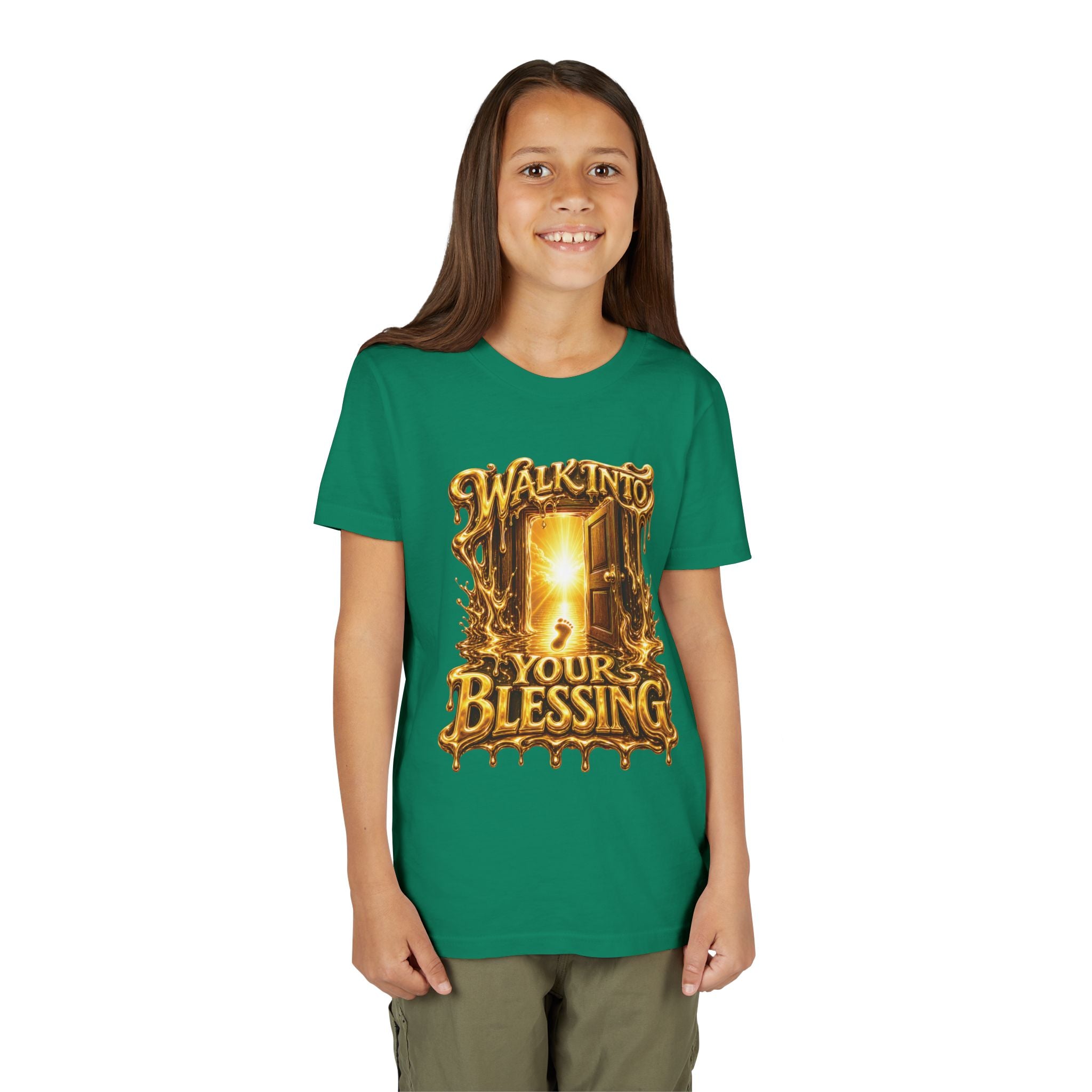 Walk Into Your Blessing Shirt, Youth Unisex Christian Faith T-Shirt, Religious Gift