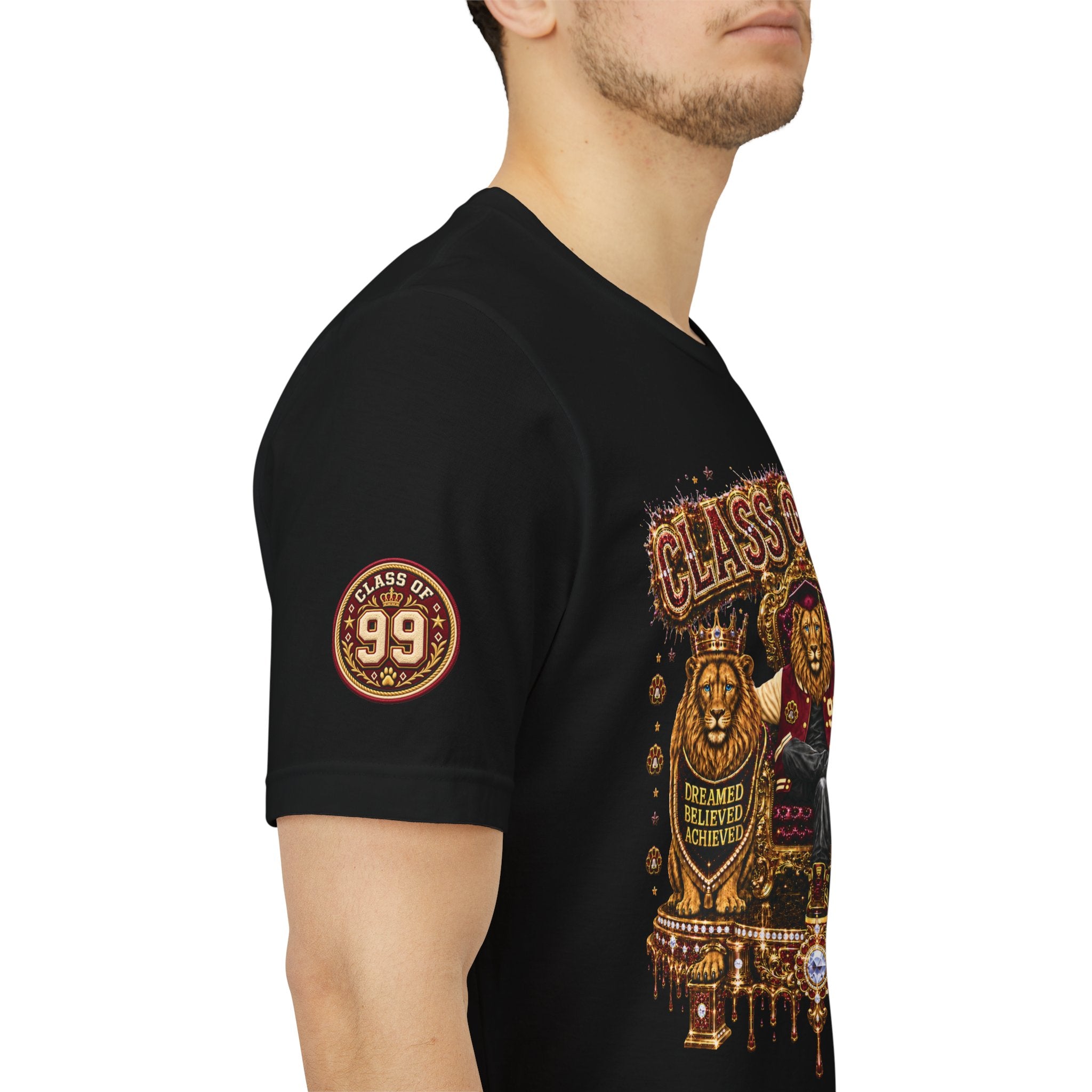 Custom Ouachita Class of 1999 King Miko Alumni T-Shirt — Front, Back & Sleeve Print