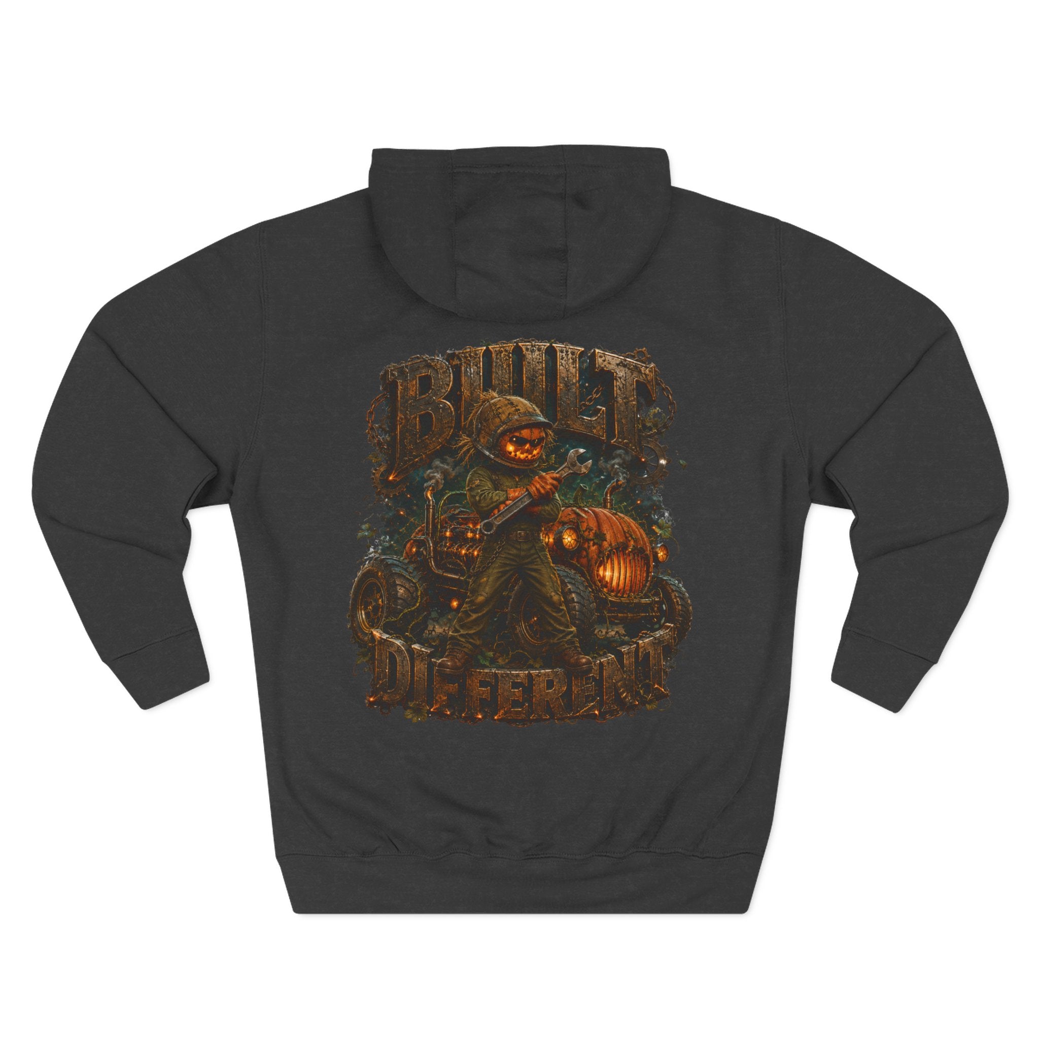 Built Different — Pumpkin Patch Mechanic Halloween Hoodie | Adult Unisex