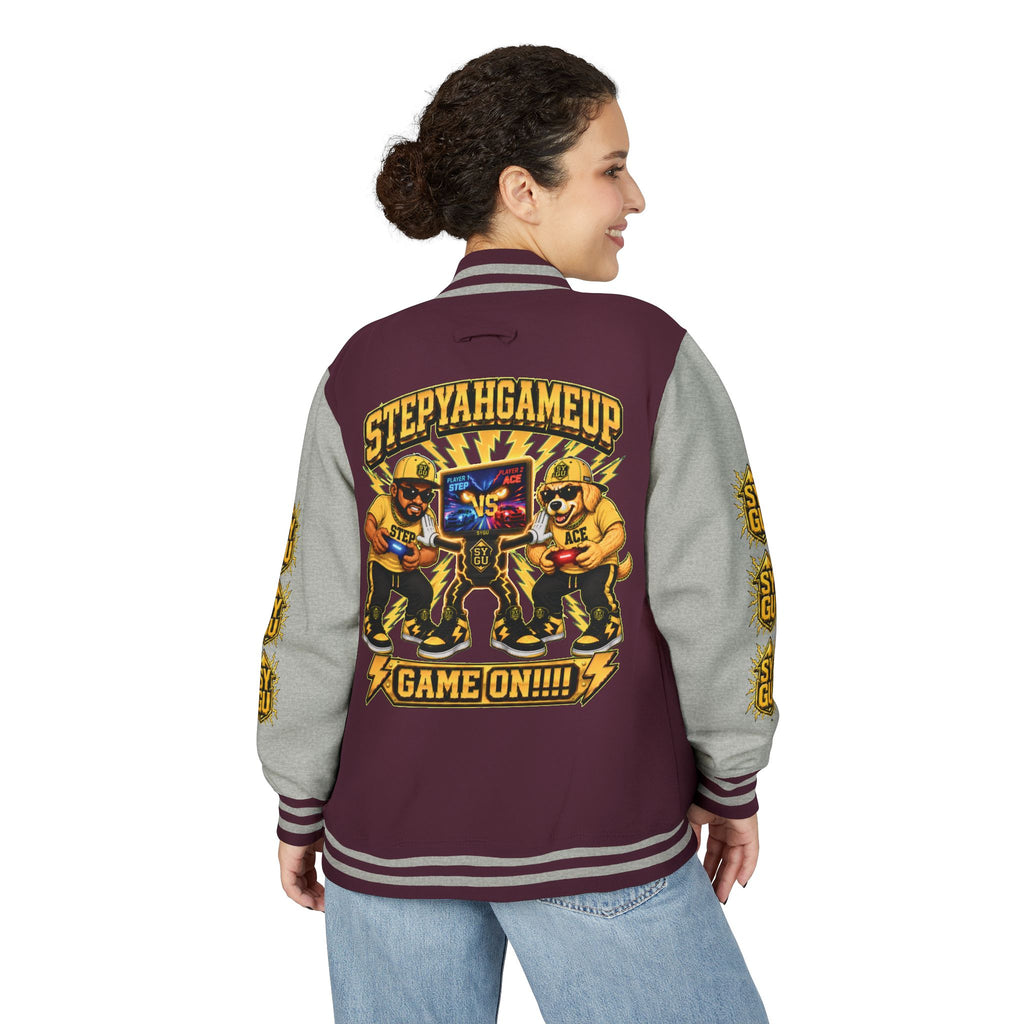 StepYahGameUp — Game On!!!! | Unisex Letterman Jacket