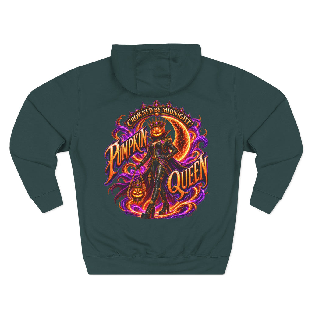 Crowned by Midnight — Pumpkin Queen Halloween Hoodie | Adult Unisex