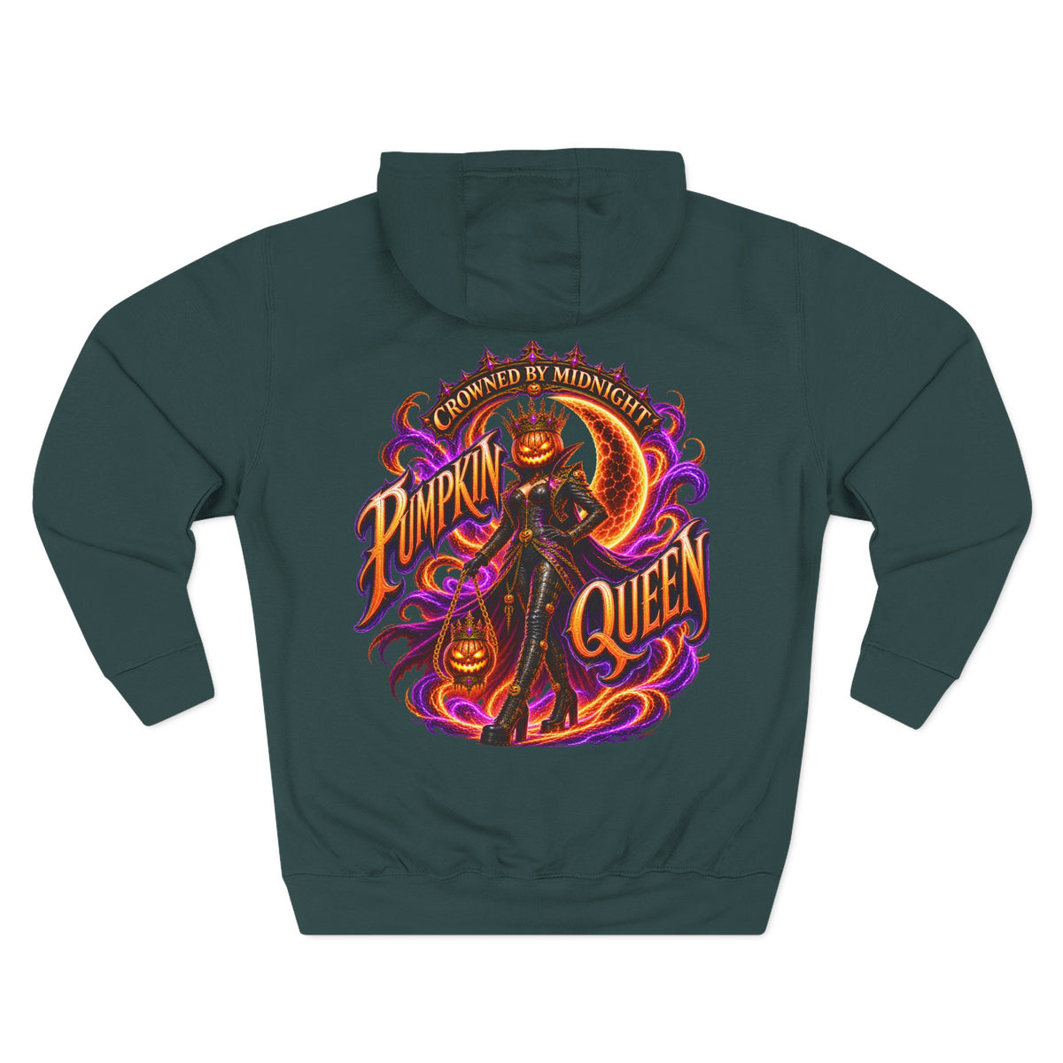 Crowned by Midnight — Pumpkin Queen Halloween Hoodie | Adult Unisex