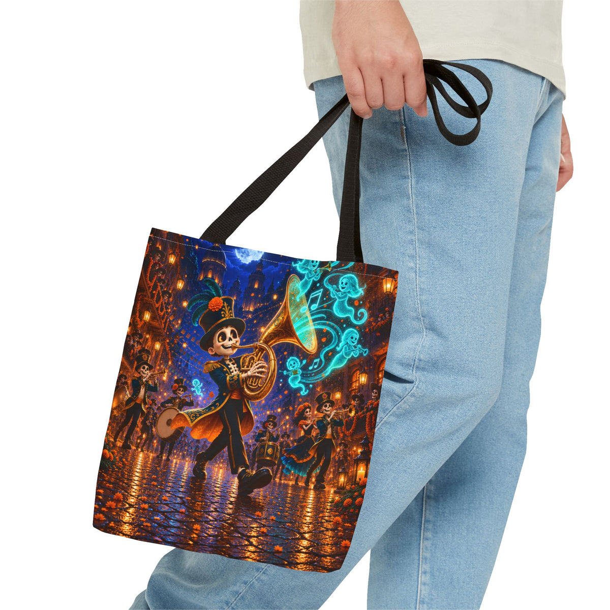 Halloween Tote Bag — Skeleton Brass Parade