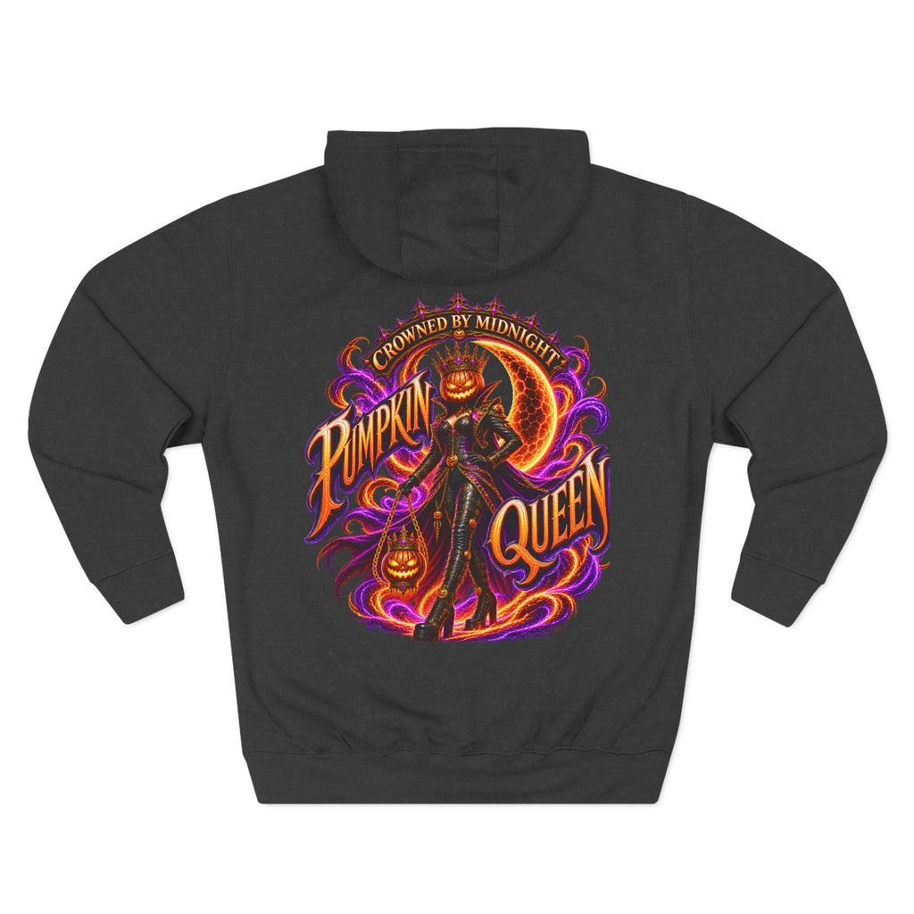 Crowned by Midnight — Pumpkin Queen Halloween Hoodie | Adult Unisex