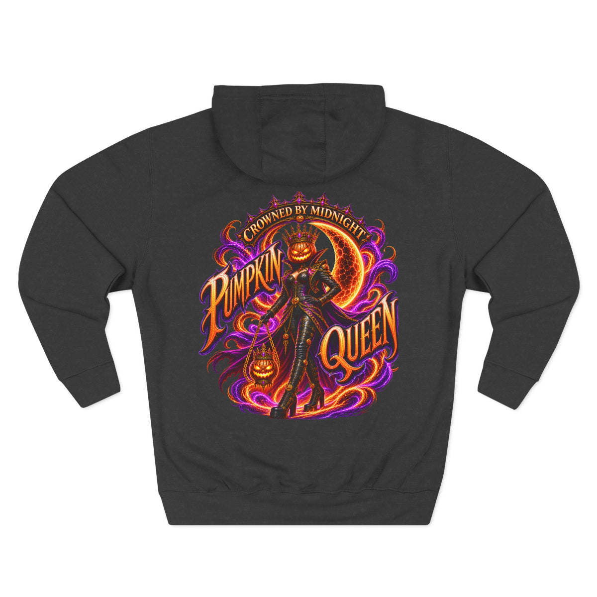 Crowned by Midnight — Pumpkin Queen Halloween Hoodie | Adult Unisex