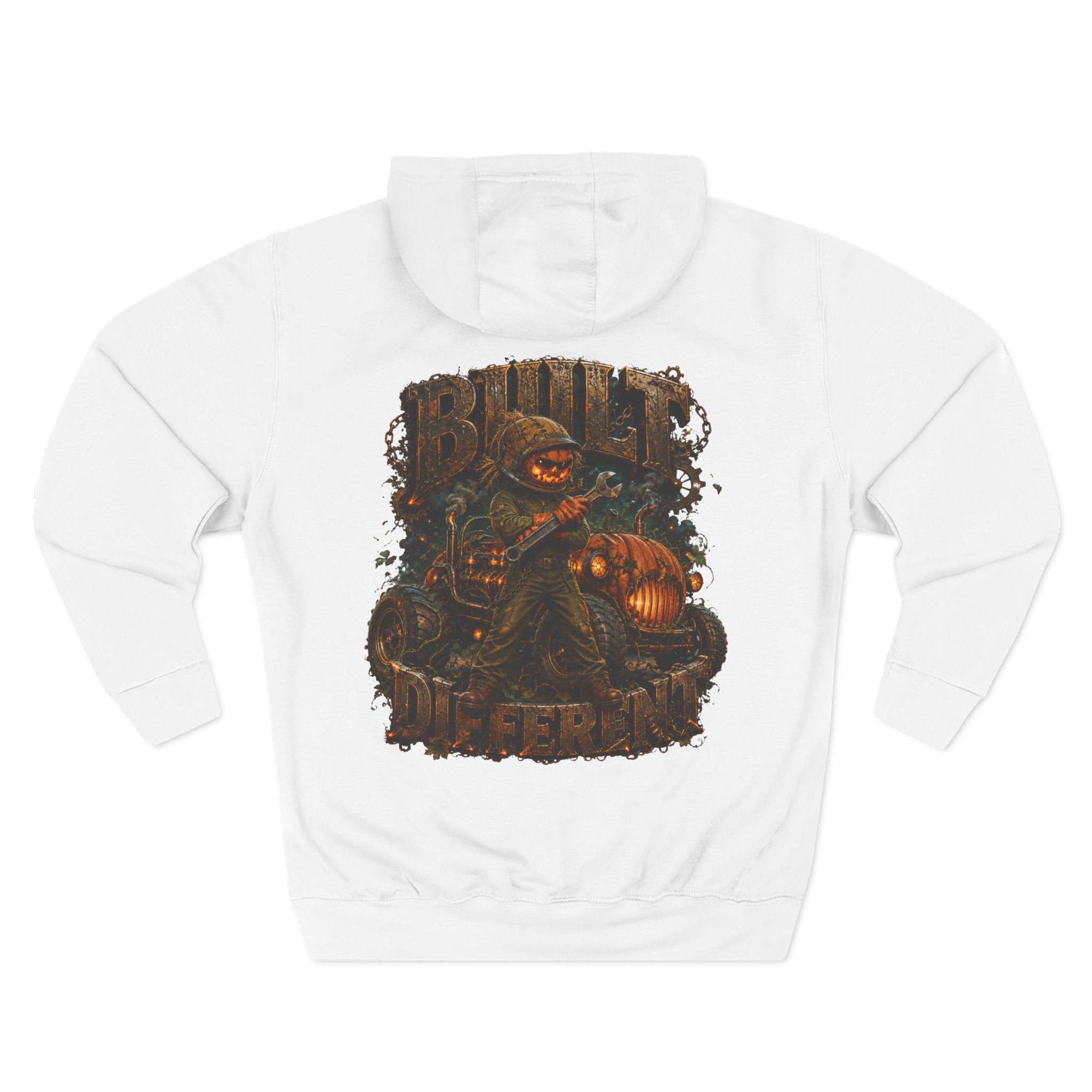 Built Different — Pumpkin Patch Mechanic Halloween Hoodie | Adult Unisex