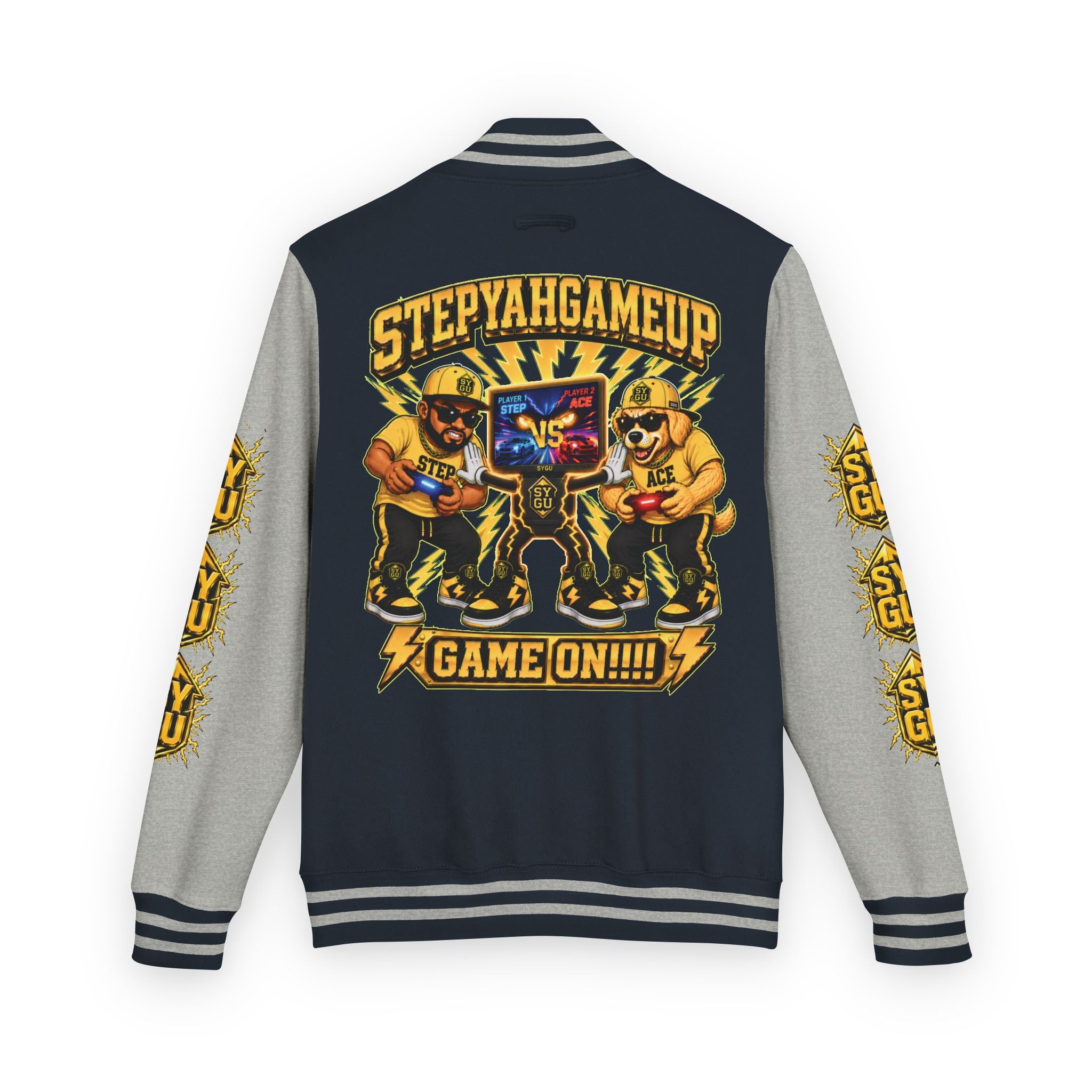 StepYahGameUp — Game On!!!! | Unisex Letterman Jacket