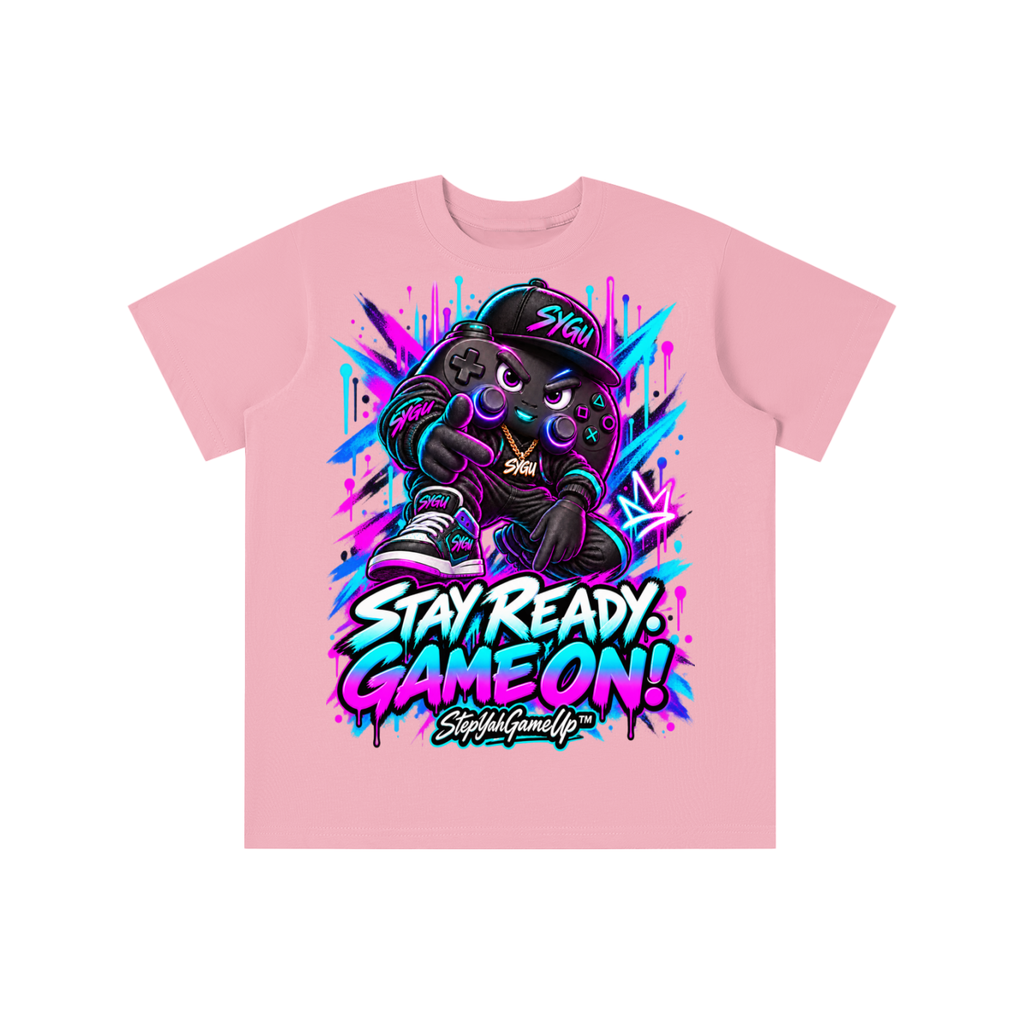 StepYahGameUp™ Stay Ready Game On Graphic T-Shirt - Youth Unisex Tee
