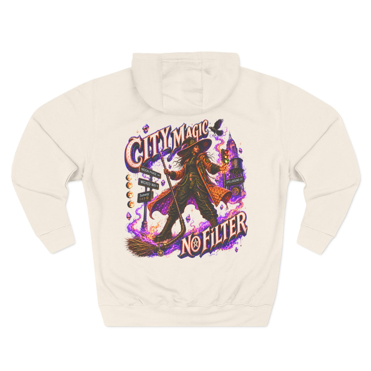 City Magic, No Filter — Urban Witch Halloween Hoodie | Adult Unisex