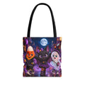 Halloween Tote Bag — Candy Corn, Bat & Ghost Trick-or-Treat Trio