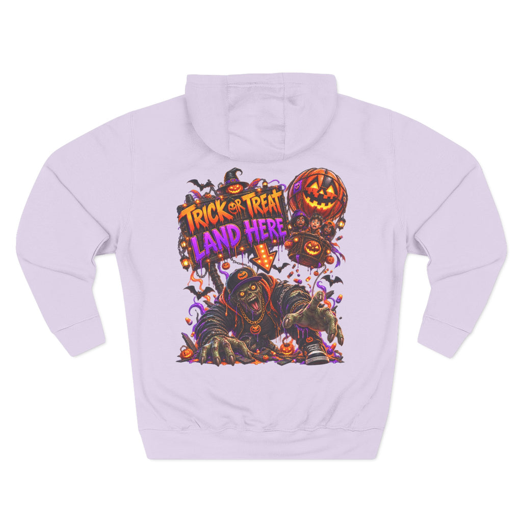 Wrong Place to Land — Candy Corn Sky Captain Halloween Hoodie | Adult Unisex