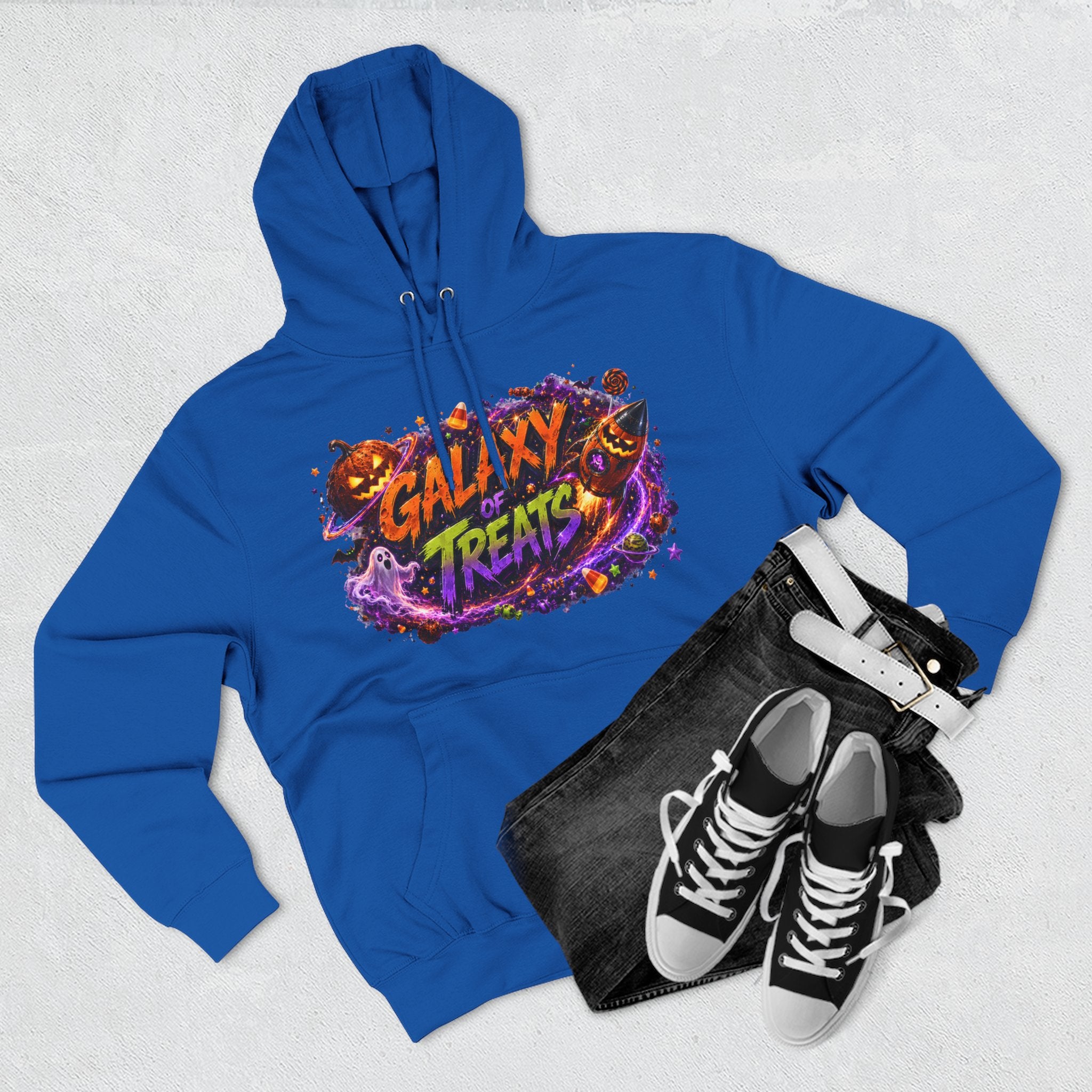 "Galaxy of Treats — Trick or Treat Galaxy Halloween Hoodie | Adult Unisex"