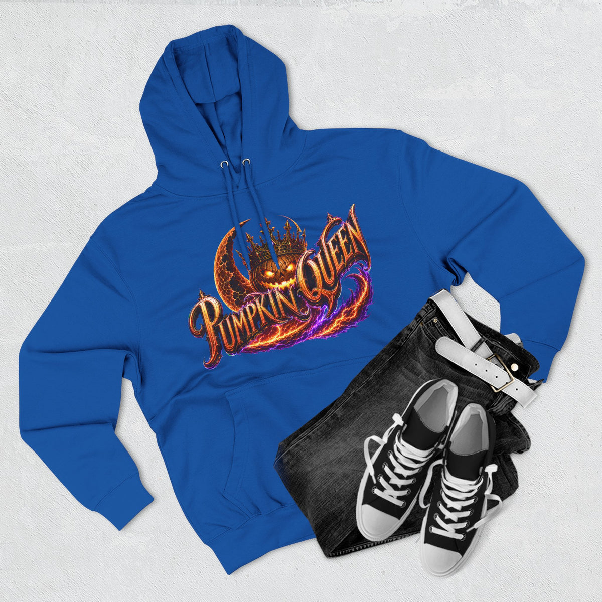 Crowned by Midnight — Pumpkin Queen Halloween Hoodie | Adult Unisex