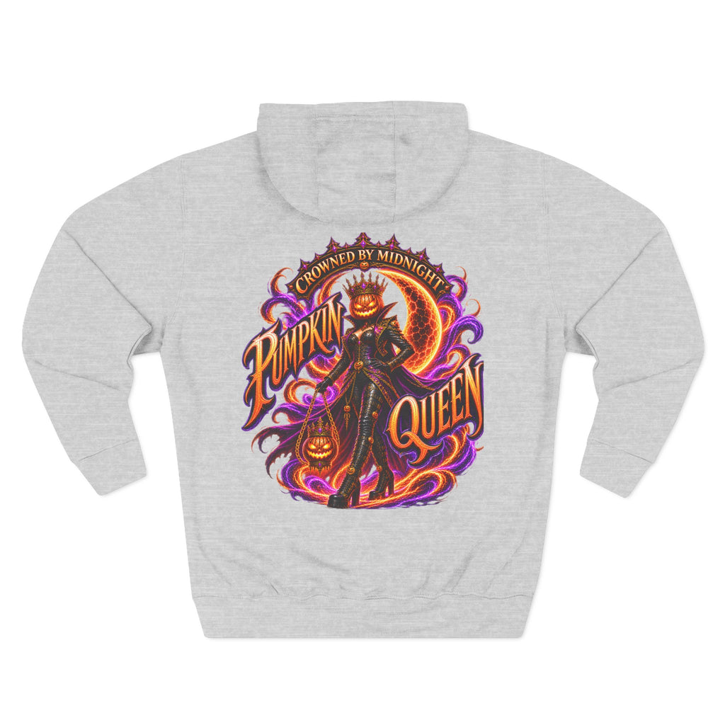 Crowned by Midnight — Pumpkin Queen Halloween Hoodie | Adult Unisex