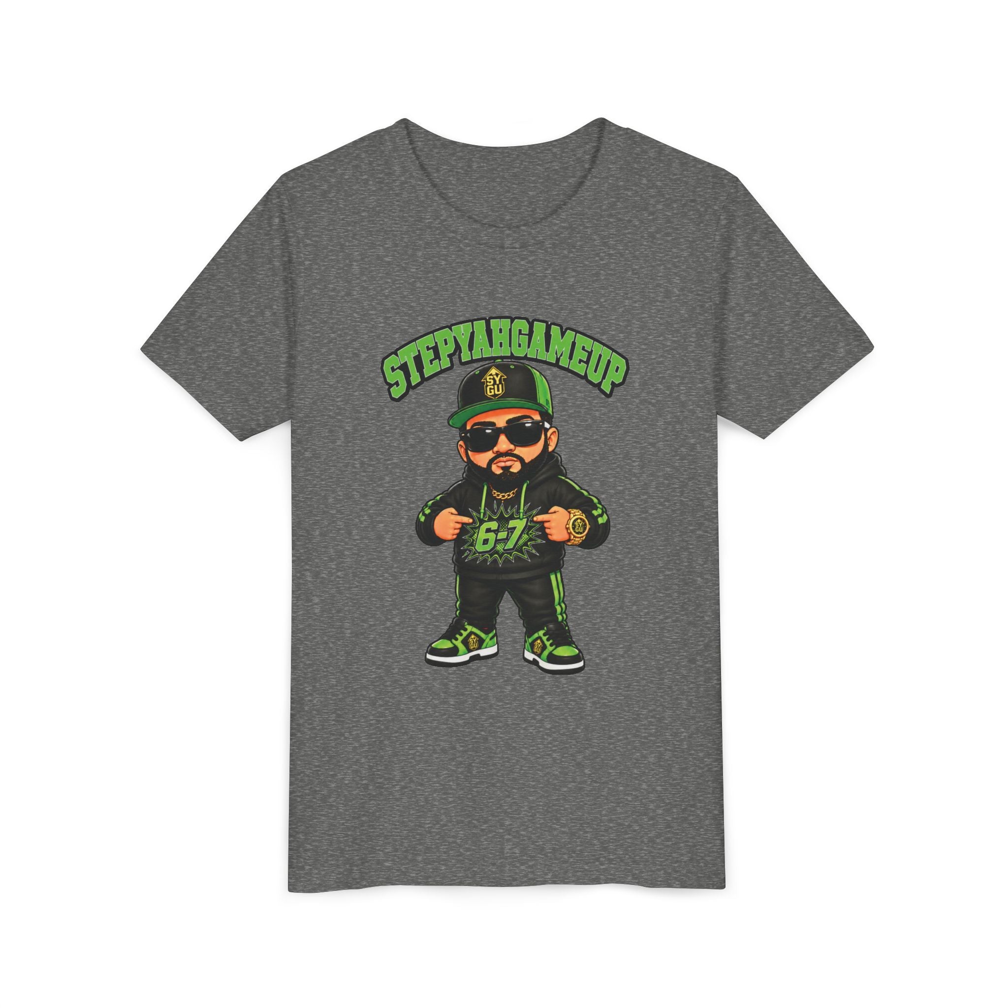 StepYahGameUp — Stumble Step 6-7 | Green Edition | Unisex Youth Tee