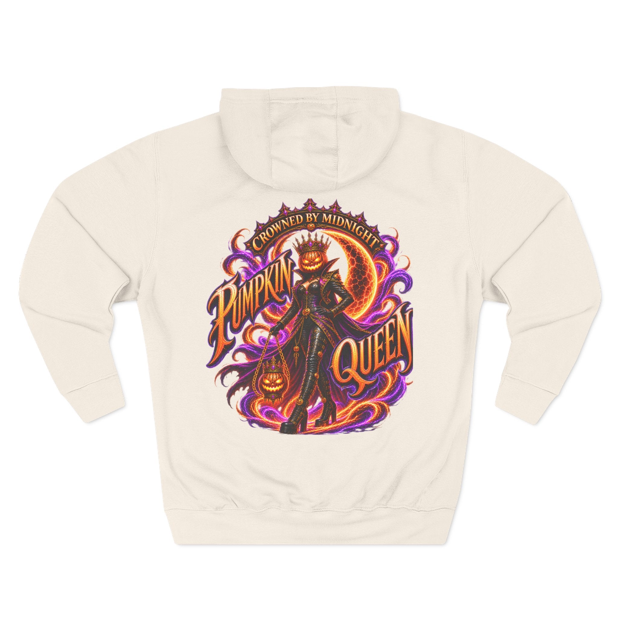 Crowned by Midnight — Pumpkin Queen Halloween Hoodie | Adult Unisex