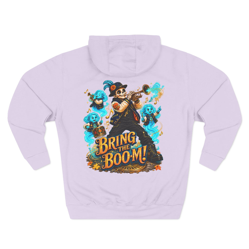 Brass, Boos & Good Vibes — Skeleton Brass Parade Halloween Hoodie | Adult Unisex