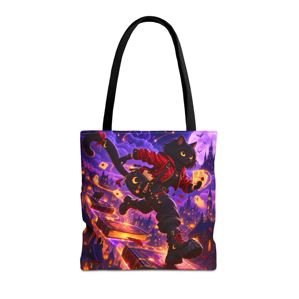 Halloween Tote Bag — Black Cat Spell Runner