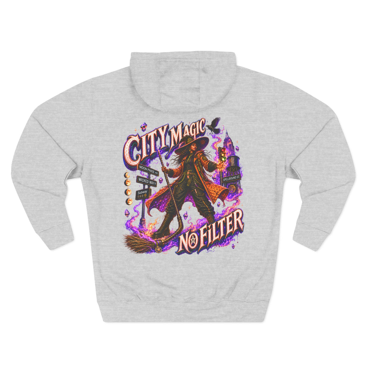 City Magic, No Filter — Urban Witch Halloween Hoodie | Adult Unisex