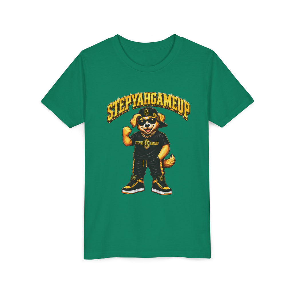 StepYahGameUp — SYGU Dog | Gold Edition | Unisex Youth Tee