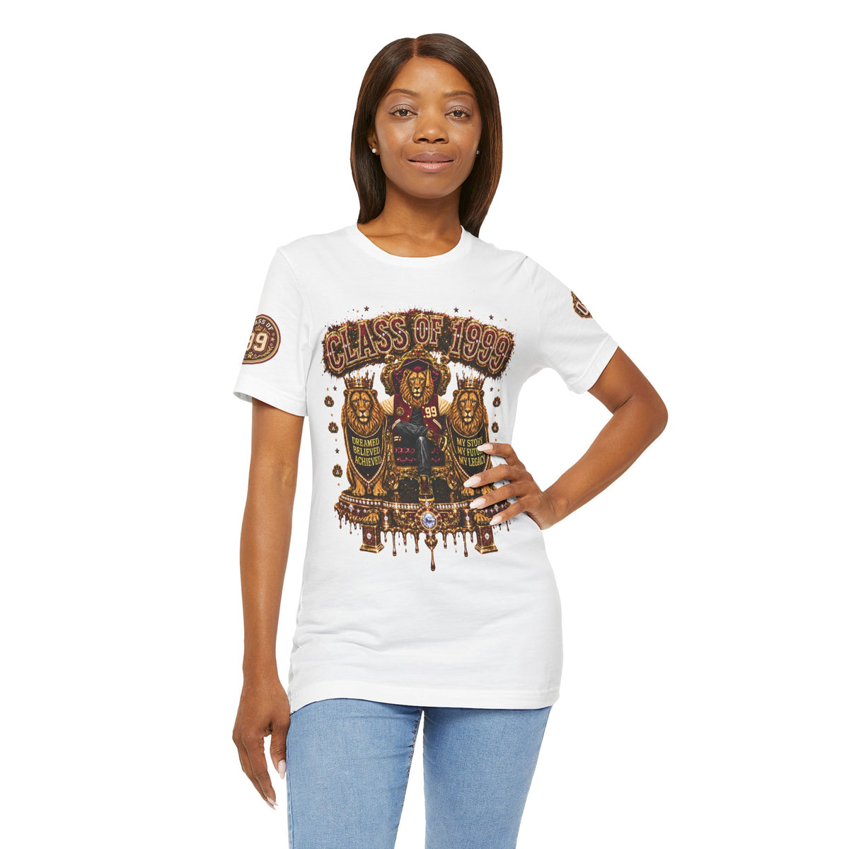 Custom Ouachita Class of 1999 King Miko Alumni T-Shirt — Front, Back & Sleeve Print