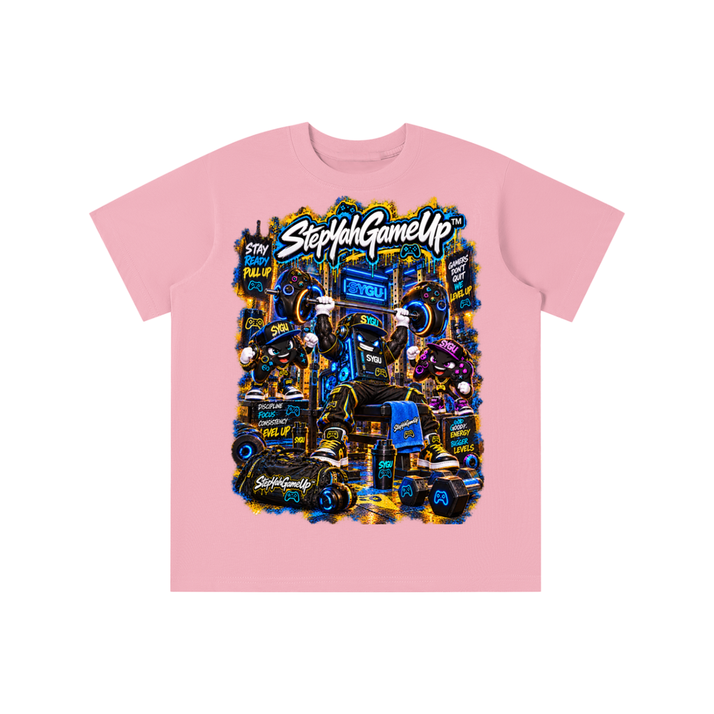 StepYahGameUp™ Stay Ready Pull Up Graphic T-Shirt - Youth Unisex Tee