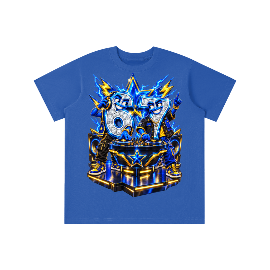 6-7 Street Mode™ Turn Up the Numbers DJ Graphic T-Shirt - Youth Unisex Tee