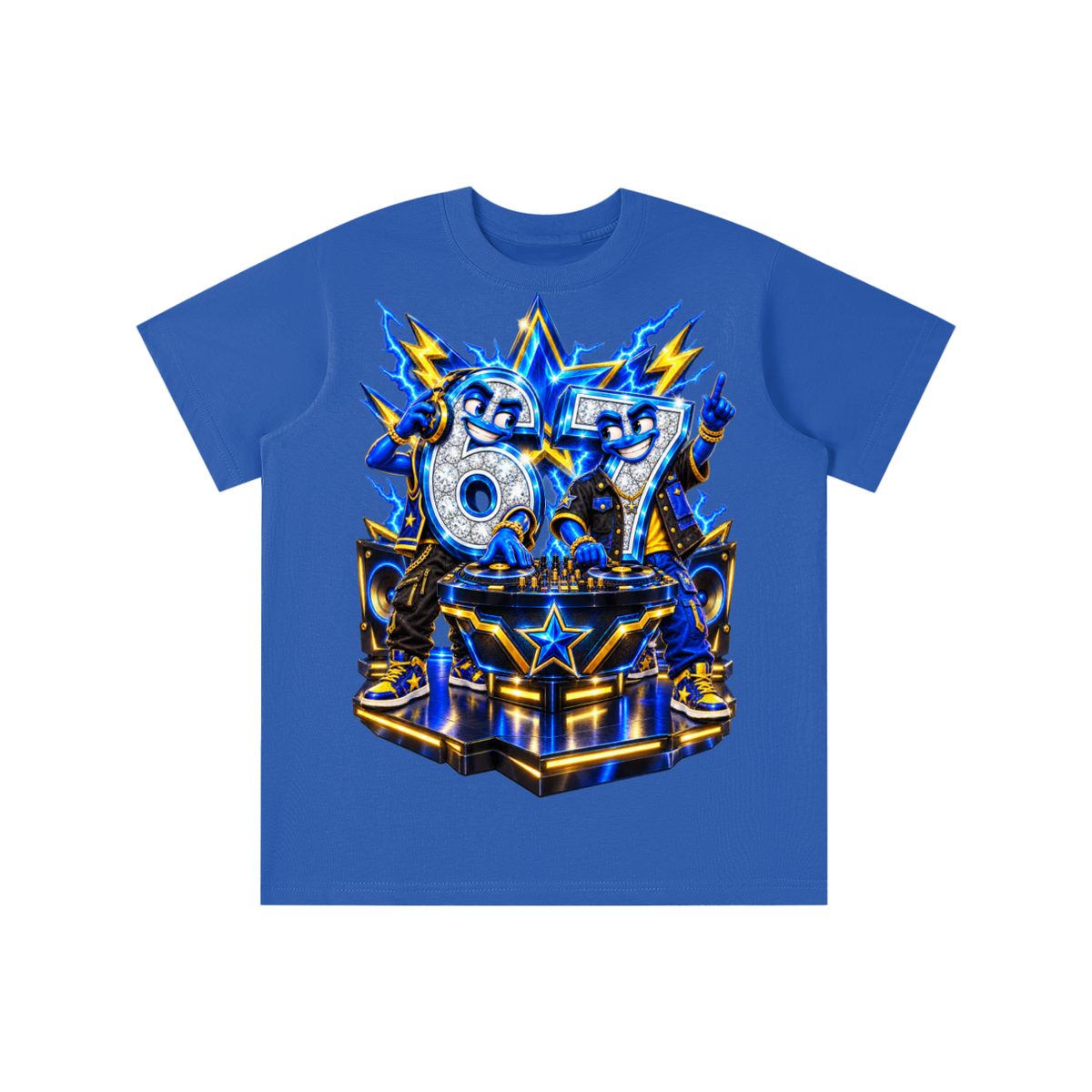 6-7 Street Mode™ Turn Up the Numbers DJ Graphic T-Shirt - Youth Unisex Tee