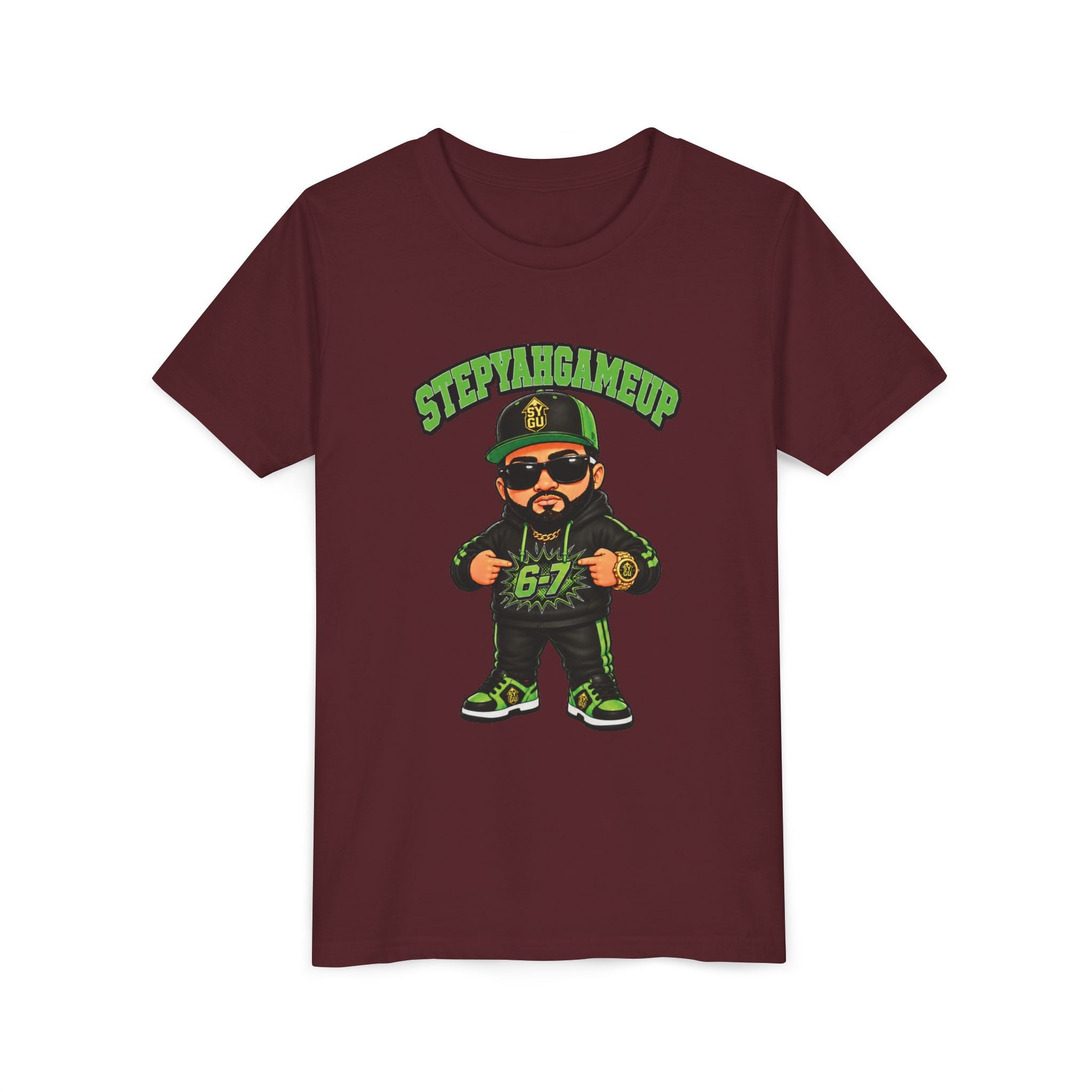StepYahGameUp — Stumble Step 6-7 | Green Edition | Unisex Youth Tee
