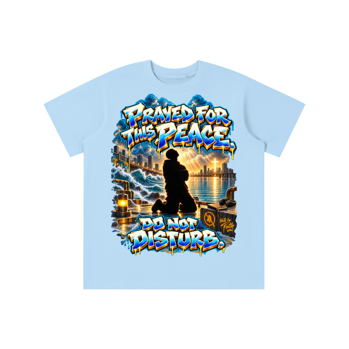 Walk by Faith™ Prayed for This Peace Graphic T-Shirt - Do Not Disturb - Youth Unisex Tee