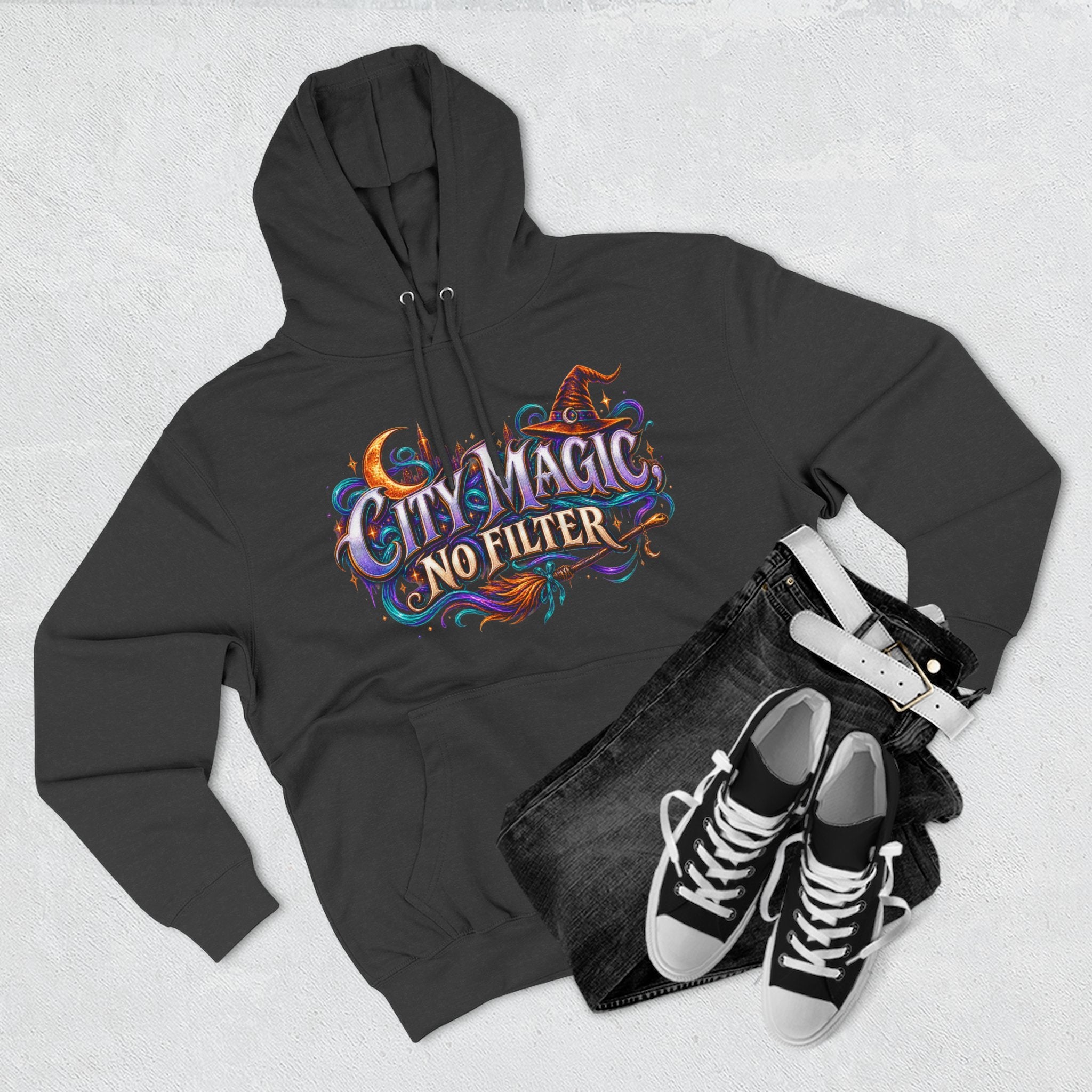 City Magic, No Filter — Urban Witch Halloween Hoodie | Adult Unisex