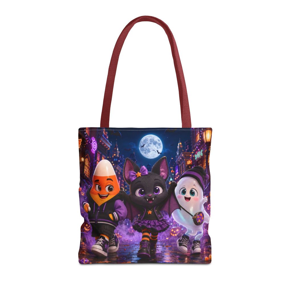 Halloween Tote Bag — Candy Corn, Bat & Ghost Trick-or-Treat Trio