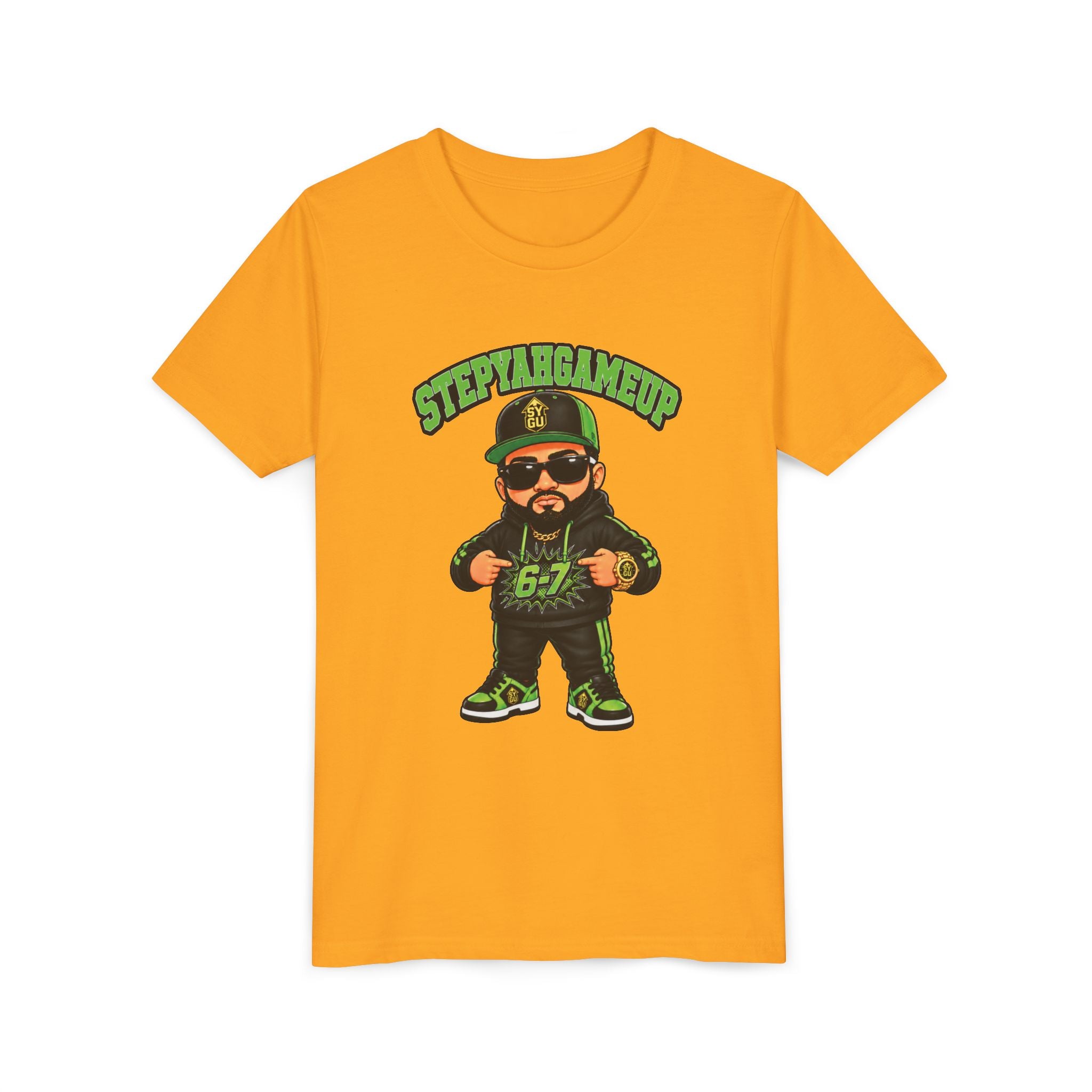 StepYahGameUp — Stumble Step 6-7 | Green Edition | Unisex Youth Tee