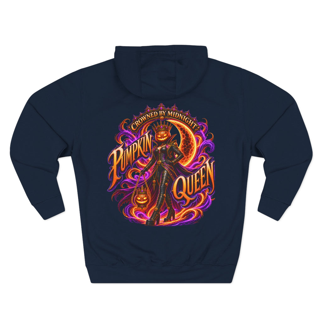 Crowned by Midnight — Pumpkin Queen Halloween Hoodie | Adult Unisex