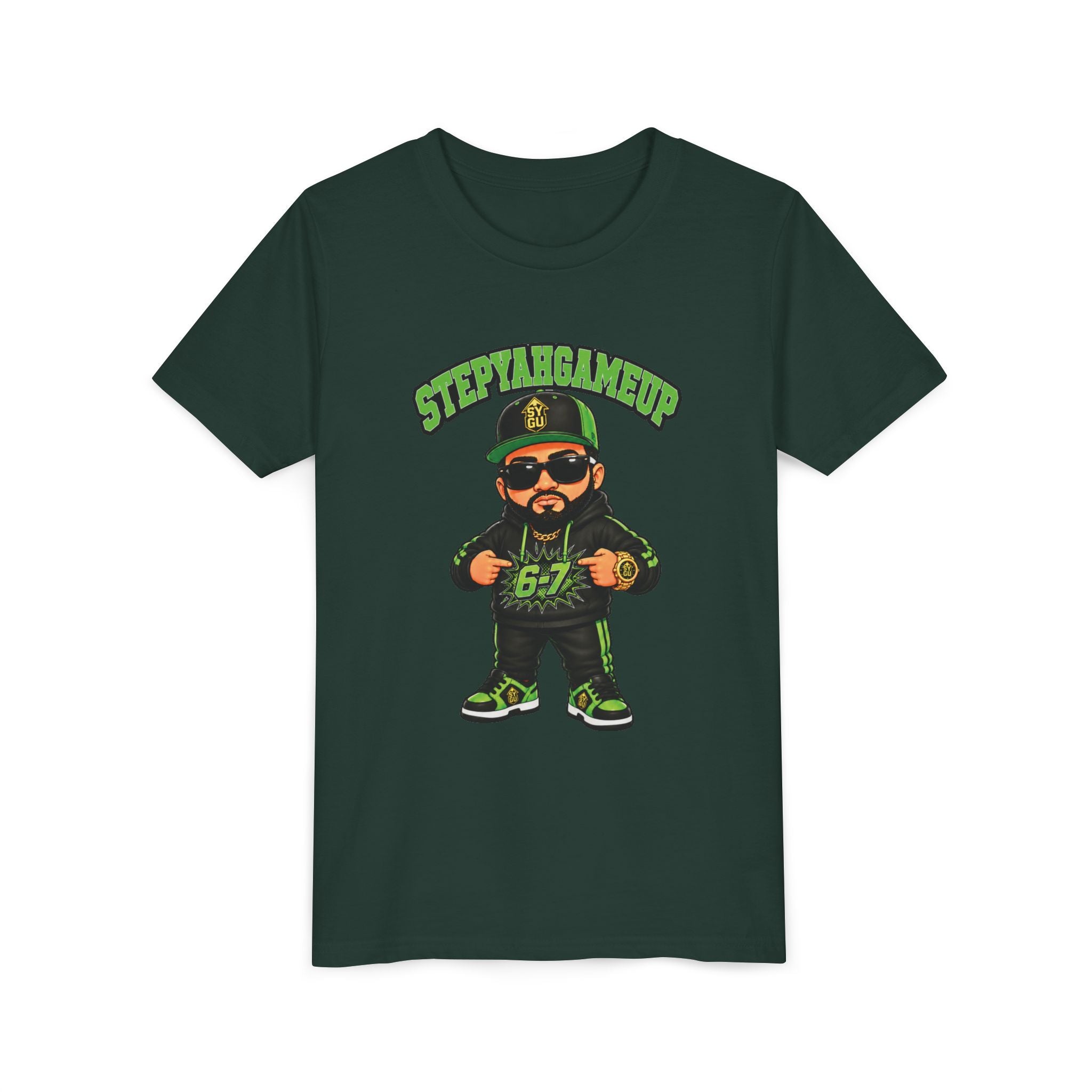 StepYahGameUp — Stumble Step 6-7 | Green Edition | Unisex Youth Tee