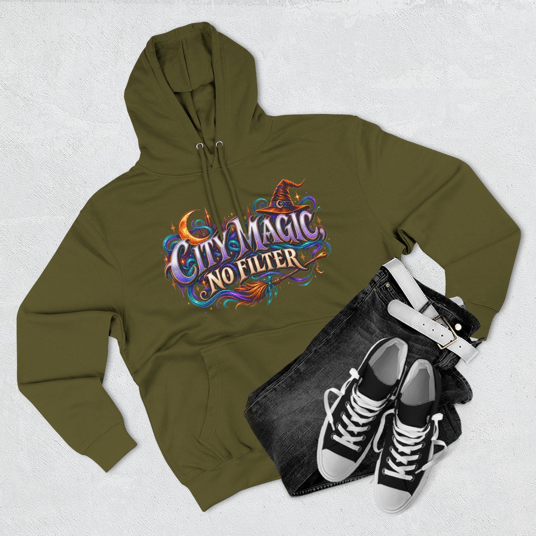 City Magic, No Filter — Urban Witch Halloween Hoodie | Adult Unisex