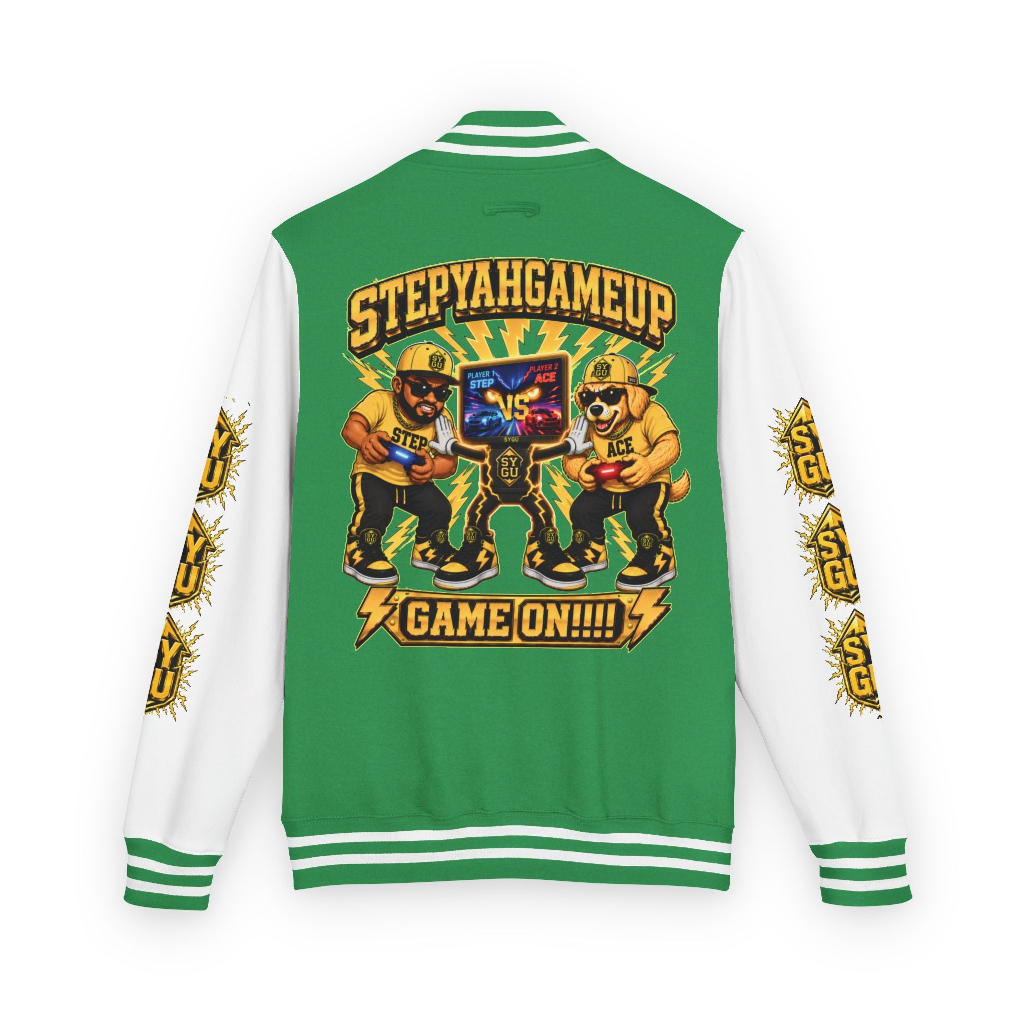 StepYahGameUp — Game On!!!! | Unisex Letterman Jacket