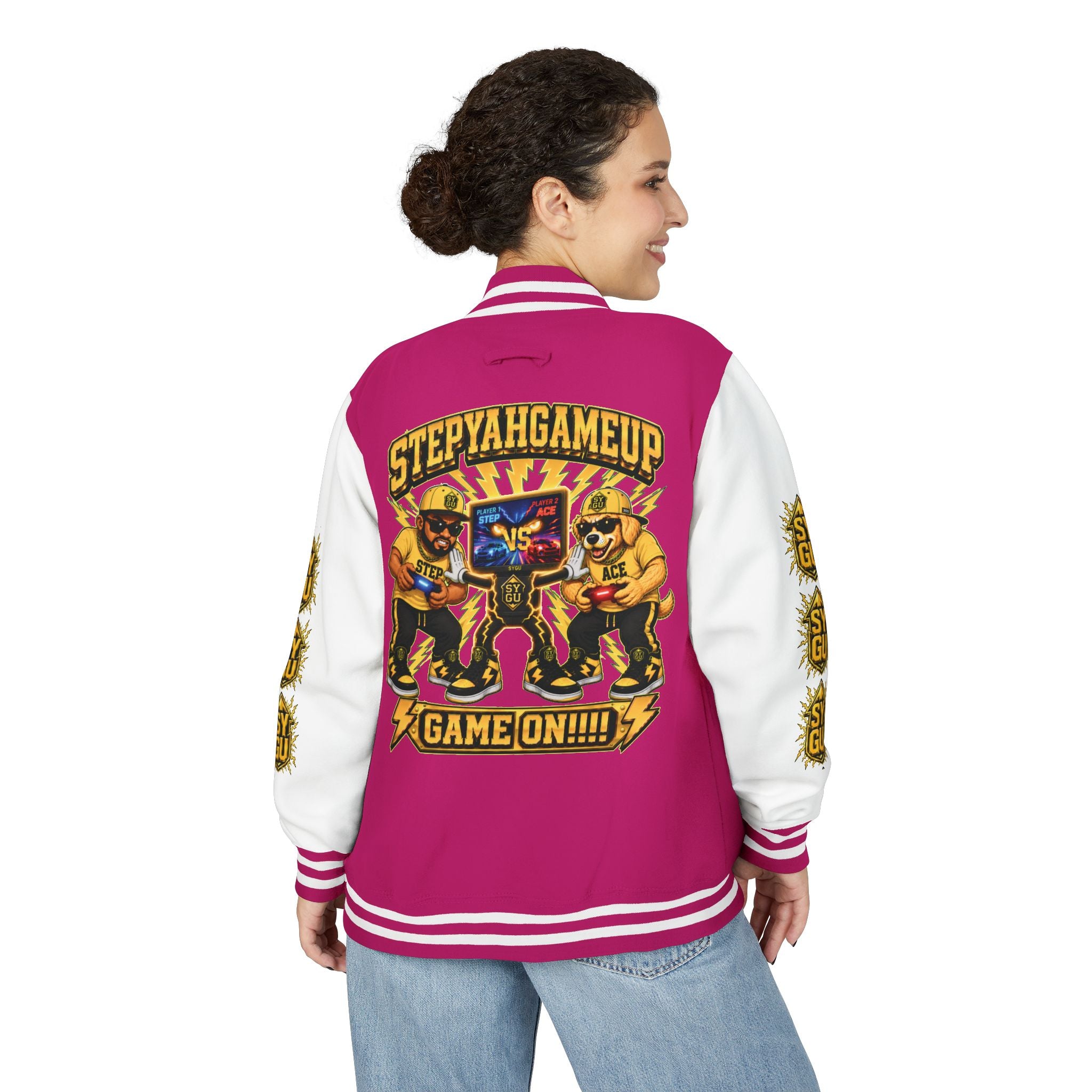 StepYahGameUp — Game On!!!! | Unisex Letterman Jacket