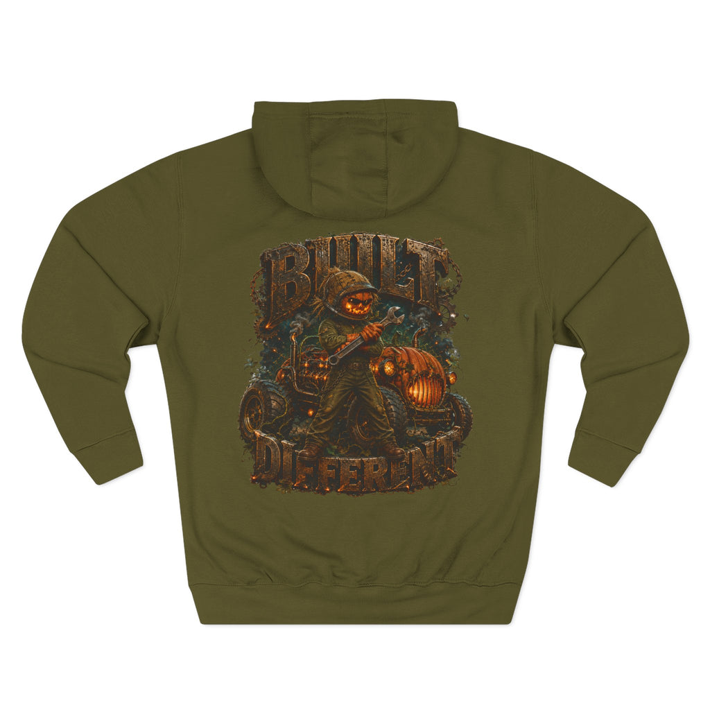 Built Different — Pumpkin Patch Mechanic Halloween Hoodie | Adult Unisex